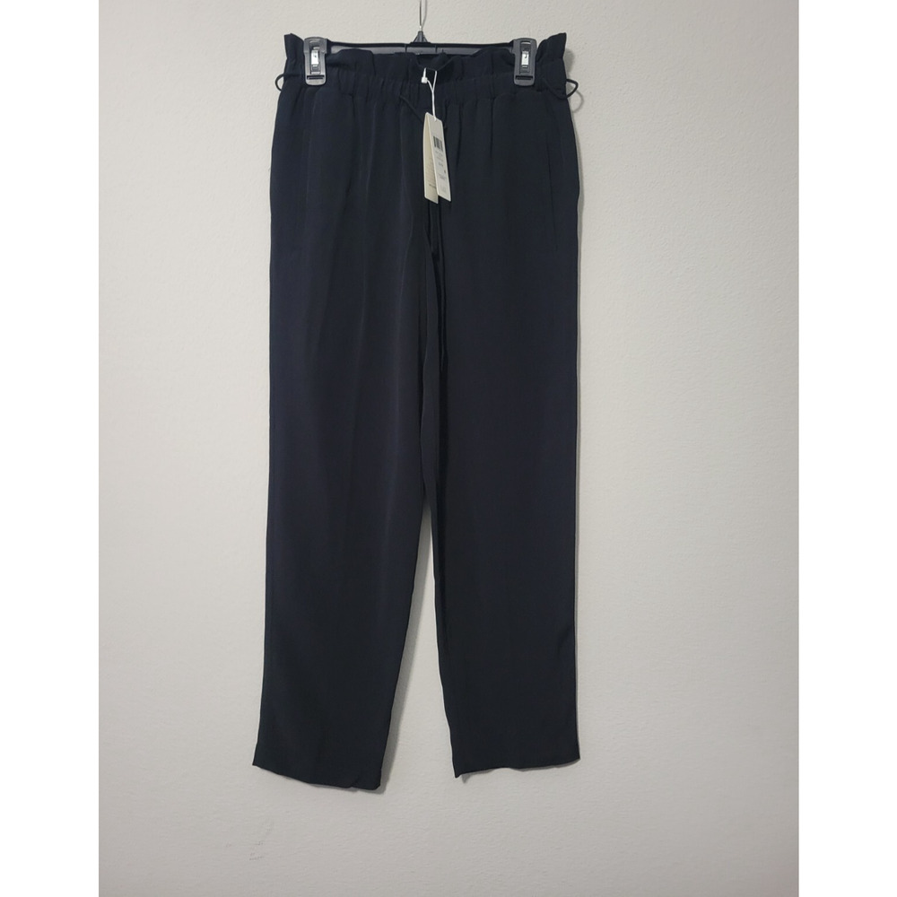 Eileen Fisher Slim Ankle in Black Washable Flex Ponte Pull-on Pants xs